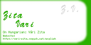 zita vari business card